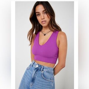 Garage Stella Seamless Plunge Tank Top